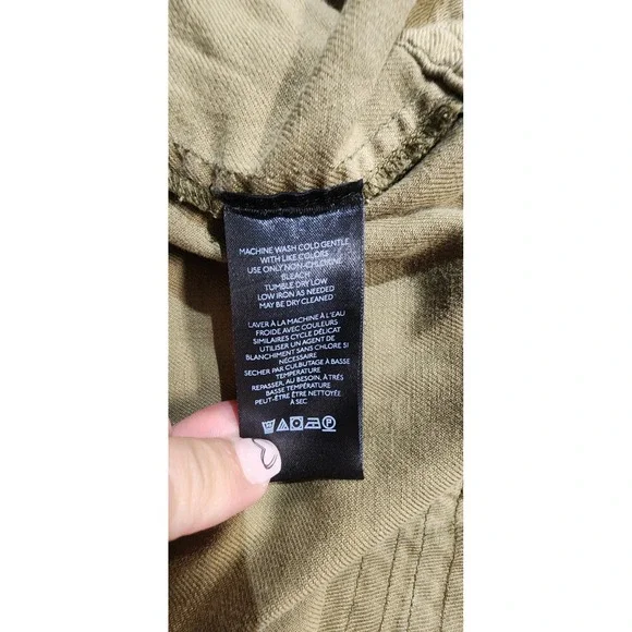 NWOT Anthropologie Pilcro‎ Moss Flutter Sleeve Button Front Tunic Dress Medium - Picture 14 of 15